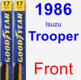 Front Wiper Blade Pack for 1986 Isuzu Trooper - Premium