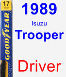 Driver Wiper Blade for 1989 Isuzu Trooper - Premium