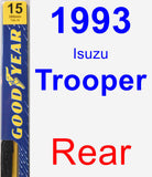 Rear Wiper Blade for 1993 Isuzu Trooper - Premium