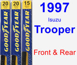 Front & Rear Wiper Blade Pack for 1997 Isuzu Trooper - Premium