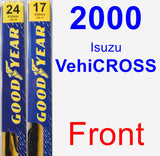 Front Wiper Blade Pack for 2000 Isuzu VehiCROSS - Premium