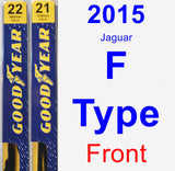 Front Wiper Blade Pack for 2015 Jaguar F-Type - Premium