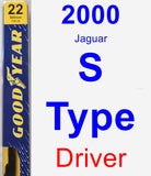 Driver Wiper Blade for 2000 Jaguar S-Type - Premium