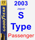 Passenger Wiper Blade for 2003 Jaguar S-Type - Premium