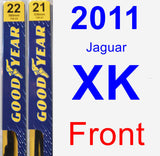 Front Wiper Blade Pack for 2011 Jaguar XK - Premium