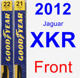 Front Wiper Blade Pack for 2012 Jaguar XKR - Premium