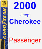 Passenger Wiper Blade for 2000 Jeep Cherokee - Premium