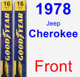 Front Wiper Blade Pack for 1978 Jeep Cherokee - Premium