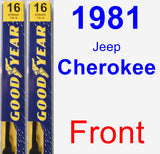 Front Wiper Blade Pack for 1981 Jeep Cherokee - Premium