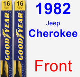 Front Wiper Blade Pack for 1982 Jeep Cherokee - Premium