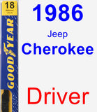 Driver Wiper Blade for 1986 Jeep Cherokee - Premium