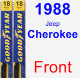 Front Wiper Blade Pack for 1988 Jeep Cherokee - Premium