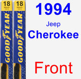 Front Wiper Blade Pack for 1994 Jeep Cherokee - Premium