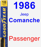 Passenger Wiper Blade for 1986 Jeep Comanche - Premium