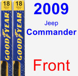 Front Wiper Blade Pack for 2009 Jeep Commander - Premium