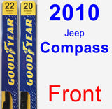 Front Wiper Blade Pack for 2010 Jeep Compass - Premium