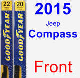 Front Wiper Blade Pack for 2015 Jeep Compass - Premium