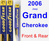 Front & Rear Wiper Blade Pack for 2006 Jeep Grand Cherokee - Premium