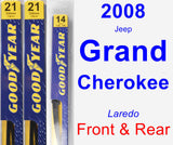 Front & Rear Wiper Blade Pack for 2008 Jeep Grand Cherokee - Premium