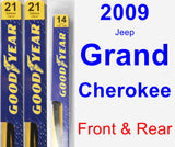 Front & Rear Wiper Blade Pack for 2009 Jeep Grand Cherokee - Premium