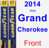 Front Wiper Blade Pack for 2014 Jeep Grand Cherokee - Premium