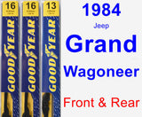 Front & Rear Wiper Blade Pack for 1984 Jeep Grand Wagoneer - Premium