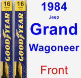 Front Wiper Blade Pack for 1984 Jeep Grand Wagoneer - Premium