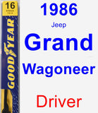 Driver Wiper Blade for 1986 Jeep Grand Wagoneer - Premium