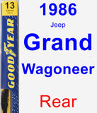 Rear Wiper Blade for 1986 Jeep Grand Wagoneer - Premium