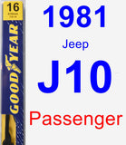 Passenger Wiper Blade for 1981 Jeep J10 - Premium