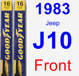 Front Wiper Blade Pack for 1983 Jeep J10 - Premium