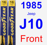 Front Wiper Blade Pack for 1985 Jeep J10 - Premium