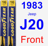 Front Wiper Blade Pack for 1983 Jeep J20 - Premium