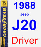 Driver Wiper Blade for 1988 Jeep J20 - Premium