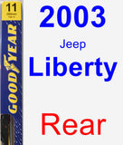 Rear Wiper Blade for 2003 Jeep Liberty - Premium