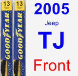 Front Wiper Blade Pack for 2005 Jeep TJ - Premium