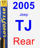 Rear Wiper Blade for 2005 Jeep TJ - Premium