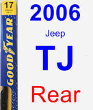 Rear Wiper Blade for 2006 Jeep TJ - Premium