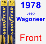 Front Wiper Blade Pack for 1978 Jeep Wagoneer - Premium