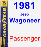 Passenger Wiper Blade for 1981 Jeep Wagoneer - Premium