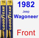 Front Wiper Blade Pack for 1982 Jeep Wagoneer - Premium