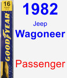 Passenger Wiper Blade for 1982 Jeep Wagoneer - Premium