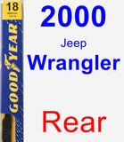 Rear Wiper Blade for 2000 Jeep Wrangler - Premium