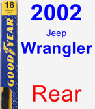 Rear Wiper Blade for 2002 Jeep Wrangler - Premium