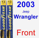 Front Wiper Blade Pack for 2003 Jeep Wrangler - Premium