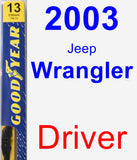 Driver Wiper Blade for 2003 Jeep Wrangler - Premium