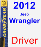 Driver Wiper Blade for 2012 Jeep Wrangler - Premium