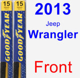 Front Wiper Blade Pack for 2013 Jeep Wrangler - Premium