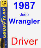 Driver Wiper Blade for 1987 Jeep Wrangler - Premium