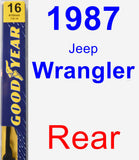 Rear Wiper Blade for 1987 Jeep Wrangler - Premium
